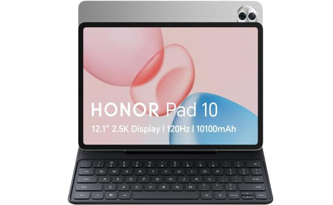 HONOR Pad 10 (2025) 12.1" Android WIFI Tablet (256GB Storage / 8GB + 8GB Memory) w/ Metal Unibody & Eye Comfort Display & BIG Battery + Free HONOR Keyboard , Space Grey