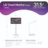 LG 32U889SA Smart Monitor Swing 32" IPS 4K UHD HDR10 Touchscreen on a Fully Adjustable Wheeled Base , webOS, Built-in Speaker, HDMI, USB Type-C, Tilt/Height/Swivel/Pivot Stand, White
