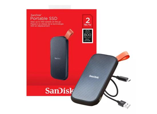 SanDisk 2TB Portable SSD - Up to 800MB/s, USB-C, USB 3.2 Gen 2, Updated Firmware - External Solid State Drive