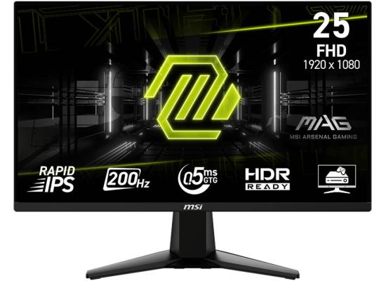 MSI MAG 255F E20 25" Rapid IPS Full HD 200Hz 0.5ms HDR Ready AI Vision AMD FreeSync™ Premium w/ 2x HDMI & DisplayPort Interface - Black product thumbnail 2