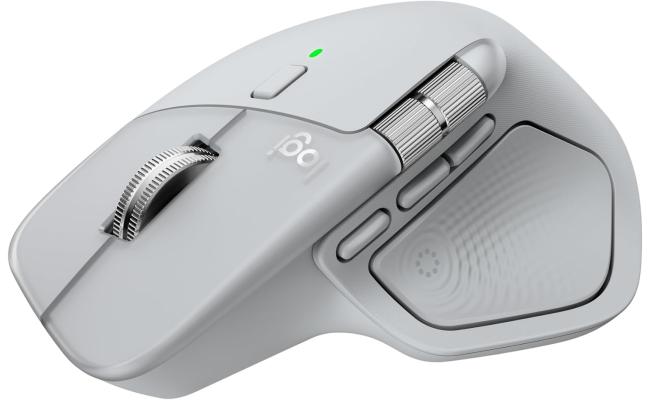 Logitech MX Master 4, Ergonomic Wireless Mouse with Advanced Performance Haptic Feedback, Ultra-Fast Scrolling, USB-C Charging, Bluetooth, Windows, MacOS - Pale Grey