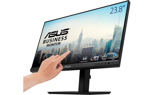 ASUS BE24ECSBT 24" IPS Full HD 1080P 75Hz Multi-Touch Monitor , 10-Point Touch, Eye Care, USB-C with Power Delivery, HDMI, DisplayPort Daisy Chain, Height Adjustable, Speakers , VESA Wall Mountable, Black
