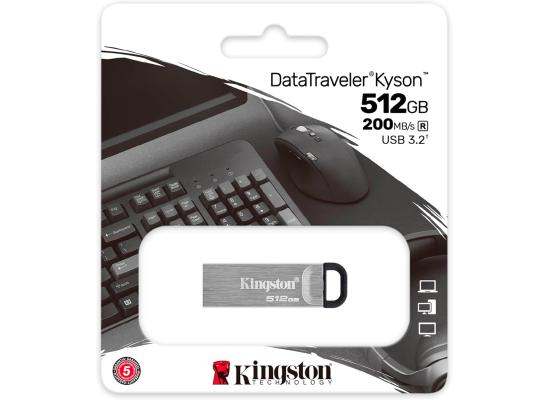 Kingston DataTraveler Kyson 512GB High Performance USB 3.2 Metal Flash Drive