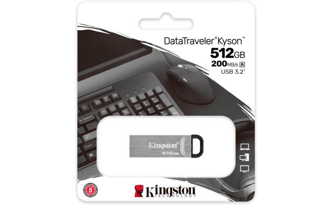 Kingston DataTraveler Kyson 512GB High Performance USB 3.2 Metal Flash Drive
