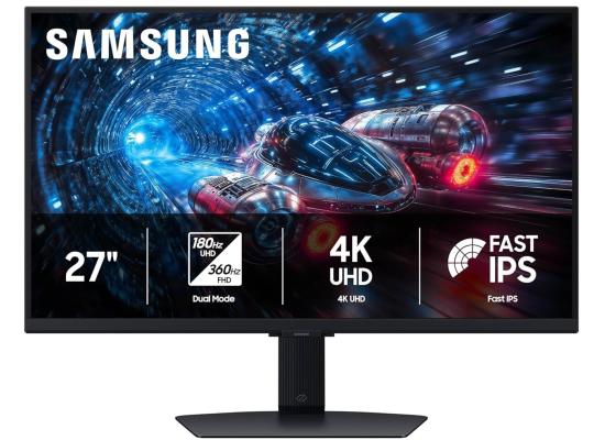 SAMSUNG Odyssey G7 G70F 27" Fast IPS Dual Mode (4K 180Hz or FHD 360Hz) 1ms HDR10+ Flicker Free Eye Saver Mode G-SYNC Compatible Ajdustable Stand w/ HDMI 2.1 & Display Port product thumbnail 2