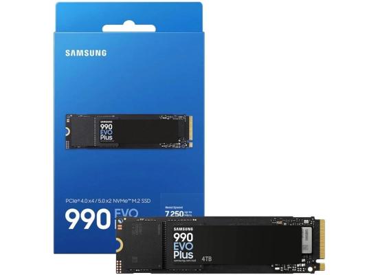 Samsung 990 EVO Plus SSD 4TB, PCIe Gen 4x4 | Gen 5x2 M.2, Speeds Up-to 7,250 MB/s, Upgrade Storage for PC/Laptops, HMB Technology and Intelligent Turbowrite 2.0