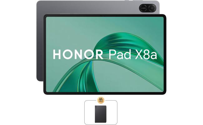 HONOR Pad X8a (2024) 11.0" Android WIFI Tablet (128GB Storage / 4GB + 4GB Memory) w/ Metal Unibody & Eye Comfort Display & BIG Battery + Free HONOR Cover , Space Grey