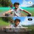 Insta360 GO 3s Camera, Up to 4K Video Resolution, 120Mbps Max Video Bitrate, 128GB Storage, Action Pod, Auto Stabilization, with Apple FindMy, Magnet Pendant, Clip, Midnight , Black