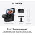 Insta360 GO 3s Camera, Up to 4K Video Resolution, 120Mbps Max Video Bitrate, 128GB Storage, Action Pod, Auto Stabilization, with Apple FindMy, Magnet Pendant, Clip, Midnight , Black