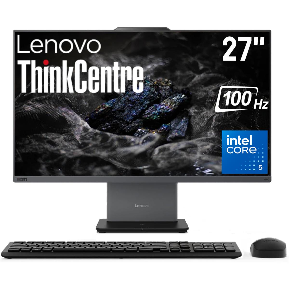 Lenovo ThinkCentre NEO 50a Gen 5 (2025) 27" All-in-One PC Intel\u00ae Core 5 210H 8-Cores w\/ High-Performance Processor NONE Touch Screen - Luna Grey