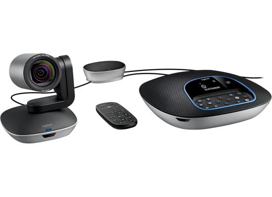 Logitech GROUP Video Conferencing System, Motorized Pan/Tilt/Zoom, 10x HD Zoom, Diagonal FOV 90°, 8.5 m IR Range, Full HD 1080p at 30fps, Autofocus