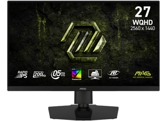 MSI MAG 274QPF E20 27" Rapid IPS 2K 200Hz 0.5ms HDR 400 AMD FreeSync™ Premium AI Vision Adjustable Stand w/ 2x HDMI & DisplayPort & USB C - Black product thumbnail 2