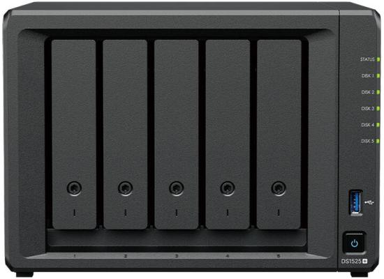 Synology DiskStation DS1525+ 5-Bay Diskless NAS Server w/ AMD Ryzen V1500B 8-Core CPU & 4GB DDR4 RAM product thumbnail 2