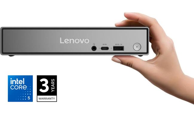 Lenovo ThinkCentre Neo 50q Gen 5 (2025) Tiny PC Intel® Core 5 210H 8-Cores High-Performance Processor w/ Wireless & Bluetooth - Black