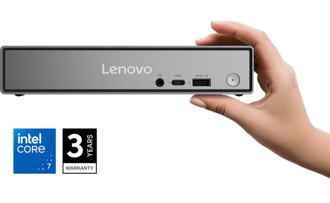 Lenovo ThinkCentre Neo 50q Gen 5 (2025) Tiny PC Intel® Core 7 240H 10-Cores High-Performance Processor w/ Wireless & Bluetooth - Gray