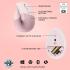 Logitech NEW Lift Vertical Ergonomic Mouse Wireless, Bluetooth Quiet clicks 4 buttons For Windows/macOS/iPadOS, Laptop, PC , Rose