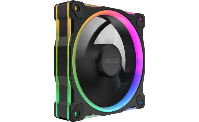 ASUS Prime MR120 aRGB Fan, 1600 RPM Fan Speed, 58 CFM Fan Airflow, Standard Blade, Dual-Sided Lighting, Sleeve Bearing, Single Pack, Black
