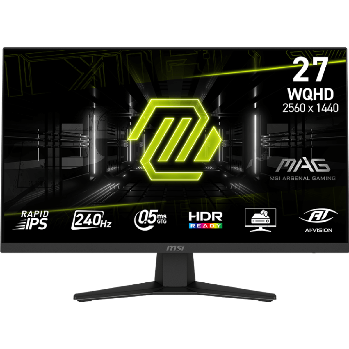 MSI MAG 274QF X24 27" Rapid IPS 2K 240Hz 0.5ms HDR Ready sRGB 130% AMD FreeSync\u2122 Premium AI Vision & Console Mode w\/ 2x HDMI & DisplayPort - Black