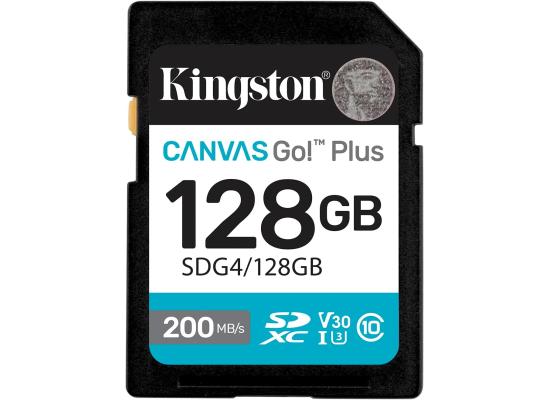 Kingston Canvas Go Plus 128GB SD Card | Up to 200MB/s | Class 10, UHS-I, U3, V30