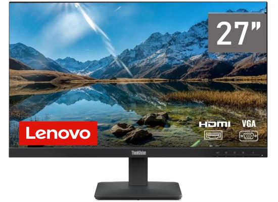 Lenovo ThinkVision S27-4e IPS 27" Full HD 99% sRGB 100Hz Eyesafe & Low Blue Light w/ VGA & HDMI Interface - Black