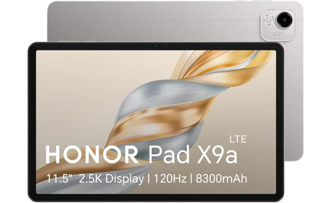 HONOR Pad X9a (2025) 11.0" Android LTE Tablet (128GB Storage / 8GB + 8GB Memory) w/ Metal Unibody & Eye Comfort Display & BIG Battery + Free HONOR Cover , Space Grey