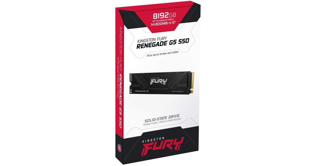 كينغستون فيوري رينيجيد G5 8 تيرابايت PCIe 5.0 NVMe M.2 SSD حتى 14,700 ميجابايت/ثانية