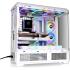 Thermaltake View 600 TG Full Tower 420mm Radiator Support Hidden Connector Support; Rotatable PCIe Slots,  Snow + Thermaltake 6.0" LCD Panel Kit Snow White
