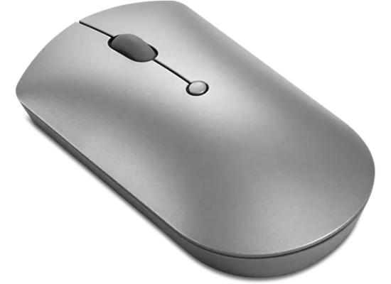 Lenovo 600 Bluetooth Silent Mouse, Blue Optical Sensor, Adjustable DPI, 4 Button, Microsoft Swift Pair, Windows, Chrome, Gray