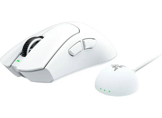 Razer DeathAdder V4 Pro Wireless Gaming Mouse: 56g Lightweight - HyperSpeed Wireless Gen-2 - Optical Scroll Wheel - Optical Switches Gen-4 - Focus Pro 45K Sensor Gen-2 - Up to 150 Hr Battery , White product thumbnail 2