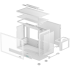DeepCool CH160 PLUS Micro-ATX Computer Case, Up to 240mm Radiator & 4x Fan Support, ABS + SPCC + Tempered Glass Materials, White