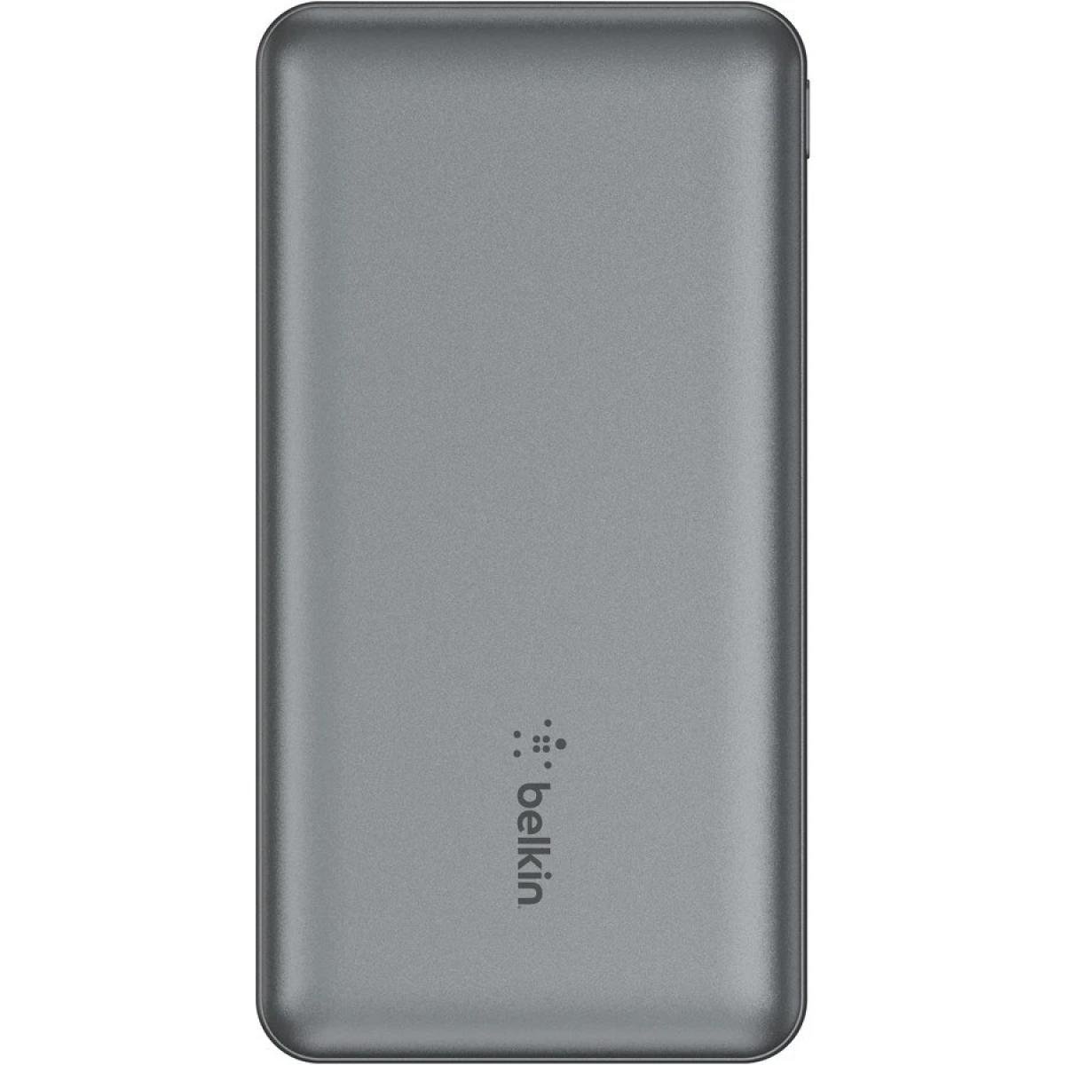 Belkin BoostCharge, USB C Power Bank 10000 mAh w/ 2xUSB-A Ports, 15W, iPhone 17, Air, Pro, Samsung Galaxy S25, iPad, Nintendo Switch 2, Google Pixel 10, etc. - Gray