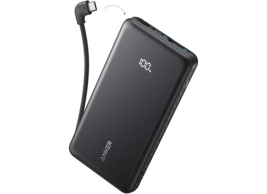 Anker Zolo Powerbank 10000mAh 22.5W Fast Charging Power Bank with Built-in USB-C Cable- Black product thumbnail 2