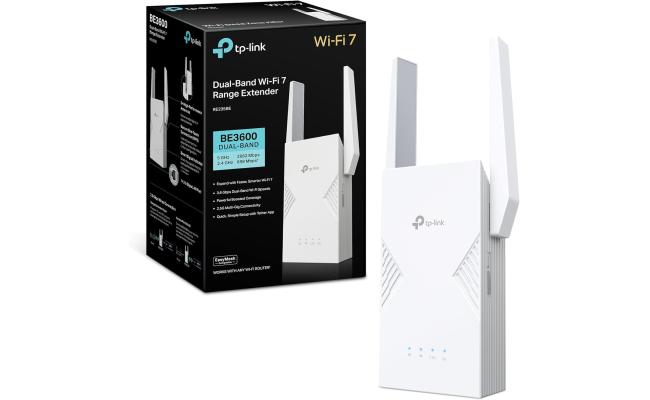Tp-Link RE235BE BE3600 Dual-Band Wi-Fi 7 Range Extender 2.5G Multi-Gigabit Ethernet Port EasyMesh Works with all Wi-Fi Generations & Devices