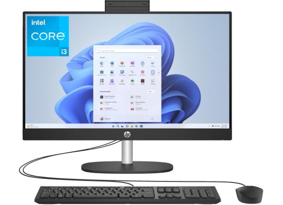 HP All-in-One 24-cr0045ne PC (2023) NEW 13Gen Intel Core i3 10-Cores w/ 24" IPS Full HD 99% sRGB NONE Touch Display - Black