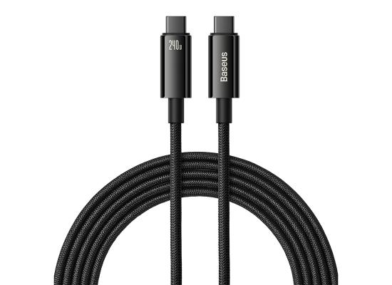 Baseus Tungsten Gold Fast Charging Data Cable Type-C to Type-C 240W 2m - Black product thumbnail 2