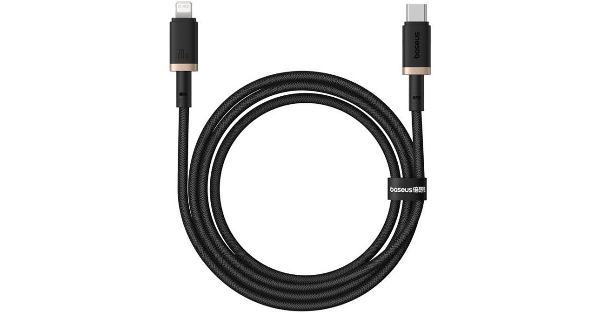 كابل Baseus Dura USB-C إلى Lightning بقوة 20 وات بطول 2 متر - أسود