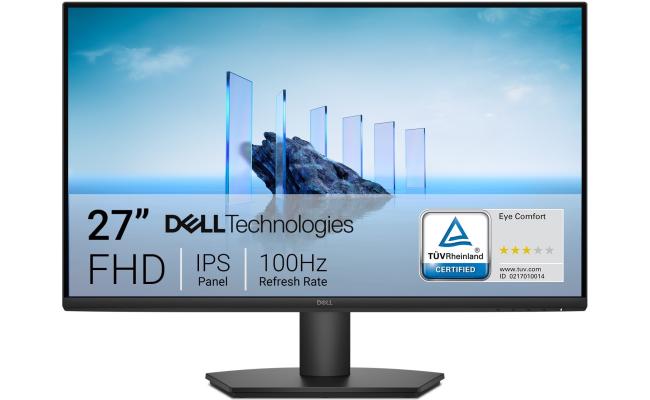 Dell Pro E2725HM 27" IPS Full HD 100Hz Eye Comfort Technology, Anti-glare, Arsenic-free Glass w/ HDMI & VGA & Display Ports , Black
