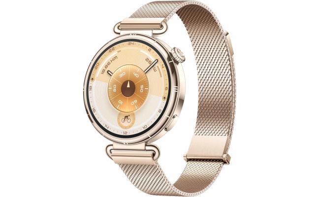 HUAWEI WATCH GT 6 GPS 41mm Smart Watch, AMOLED Touchscreen, up to 14 days battery life, Cycling, 100+ Sports Mode, iOS & Android Compatible, All-day Health Monitoring, Emotional Wellbeing, Gold