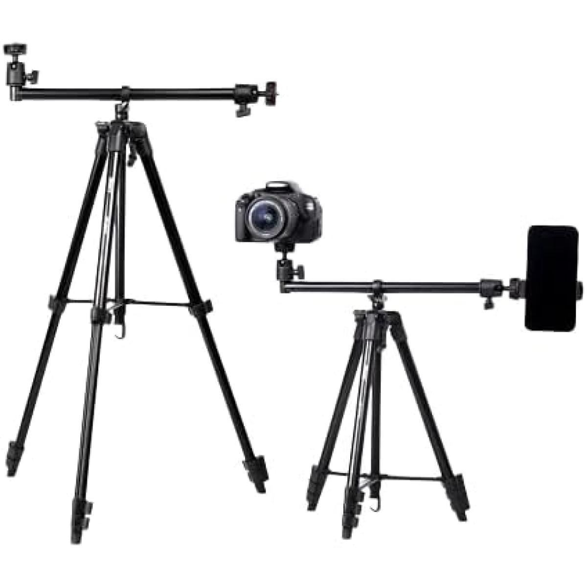 Jmary KP-2207 Multi-Functional Professional Tripod Stand with Camera Phone Holder - Black