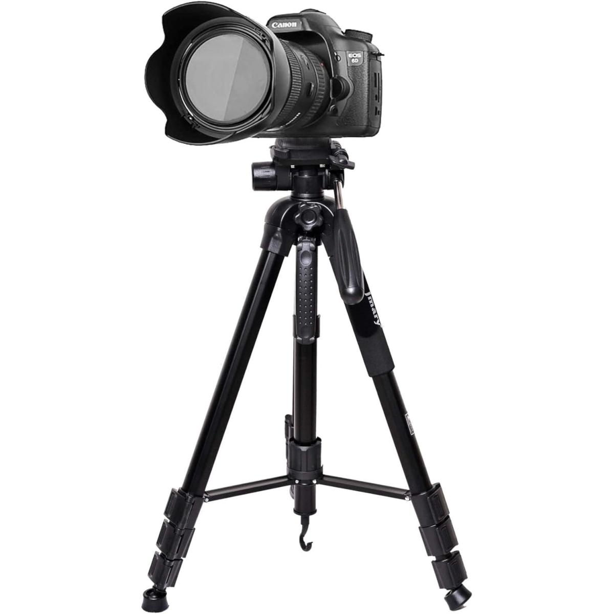 Jmary KP-2264 Professional Aluminium 1.75M Tripod Monopod for All DSLR Cameras (Black)