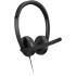 Lenovo USB-A Wired Stereo Headset for PC/Laptop, AI Noise Canceling via APP, 140g Lightweight, Replaceable Earcups, Double-Sided Boom Mic, in-line Controls with Mute for Call. Work with Teams/Zoom