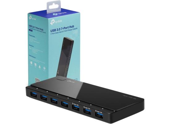 TP-Link UH700 USB Hub, 1.5A Fast Charging 7-Port Docking Station, 10x Data Transfer Speed up to 5Gbps, 12V/2.5A Power Adapter and 1m USB 3.0 Cable, Compatible with Windows, Mac OS X and Linux systems