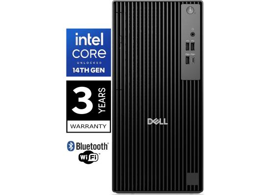 Dell Pro Tower QCT1250 (2025) 14Gen Intel Core i7 14700 20-Cores Tower w/ Wireless WIFI 6 & Bluetooth & 3 Years Warranty - Black
