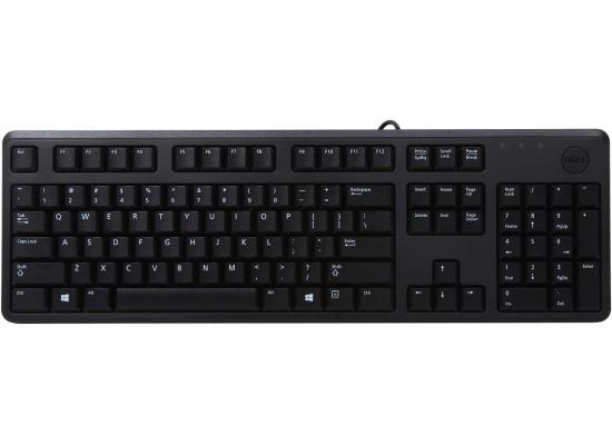 Dell KB212 USB Quiet Key Wired Keyboard for Windows, Plug and Play, Full-Size, Compatible with PC, Laptop Arabic / English Layout - Black