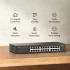 TP-Link LS1024G 24-Port Gigabit Desktop/Rackmount Switch, MAC Address Self-Learning, Auto MDI/MDIX, Auto Negotiation, QoS, Fanless Design, Energy-Efficient Technology, Plug & Play, Metal Case(