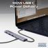 Promate LinkHub-5X UCB-C 5-in-1 Multiport Hub features 2 USB-A ports with 5Gbps speed, 1 USB-C port with 100W Power Delivery, 480Mbps USB-C port, 4K@60Hz HDMI port