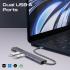 Promate LinkHub-5X UCB-C 5-in-1 Multiport Hub features 2 USB-A ports with 5Gbps speed, 1 USB-C port with 100W Power Delivery, 480Mbps USB-C port, 4K@60Hz HDMI port