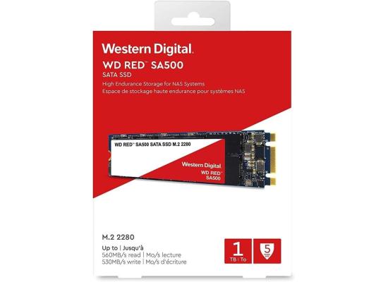 Western Digital 500GB WD Red SA500 NAS 3D NAND Internal SSD - SATA III 6 Gb/s, M.2 2280, Up to 560 MB/s