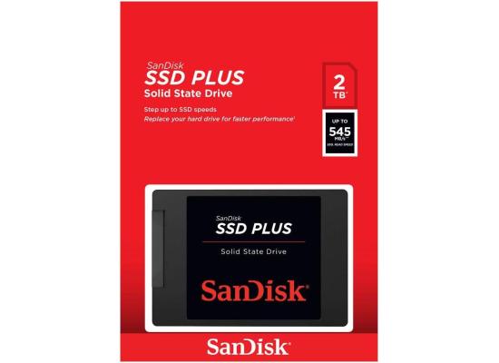 SanDisk SSD PLUS 2TB SATA III Solid State Drive (SSD) 2.5"/7mm, Up to 545 MB/s