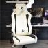Arozzi Vernazza Soft PU Leather Ergonomic Office and Gaming Chair with High Backrest Recliner Swivel Tilt Rocker Adjustable Height and Adjustable Lumbar and Neck Support - White
